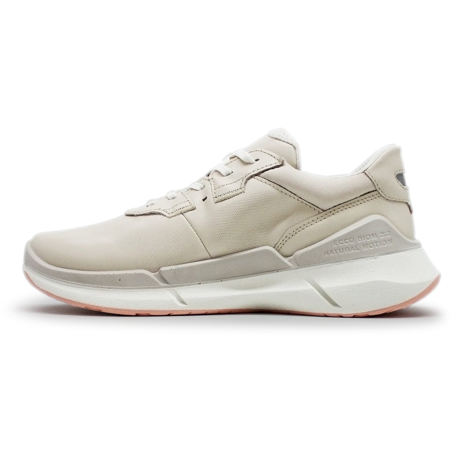 Ecco Biom 2.2 830763 Full Grain Leather Womens Trainers#color_limestone