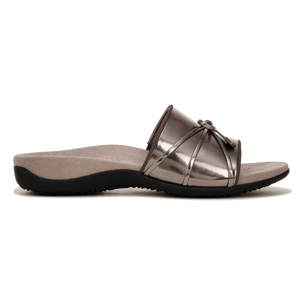 Vionic Bella Slide Synthetic Womens Sandals#color_pewter