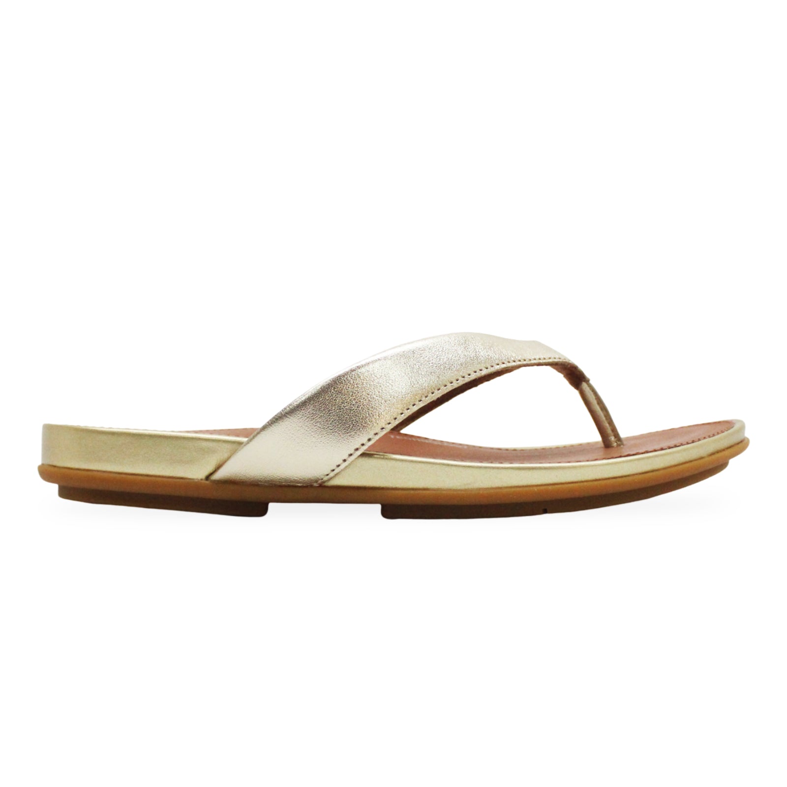 FitFlop Gracie Leather Womens Sandals#color_platino