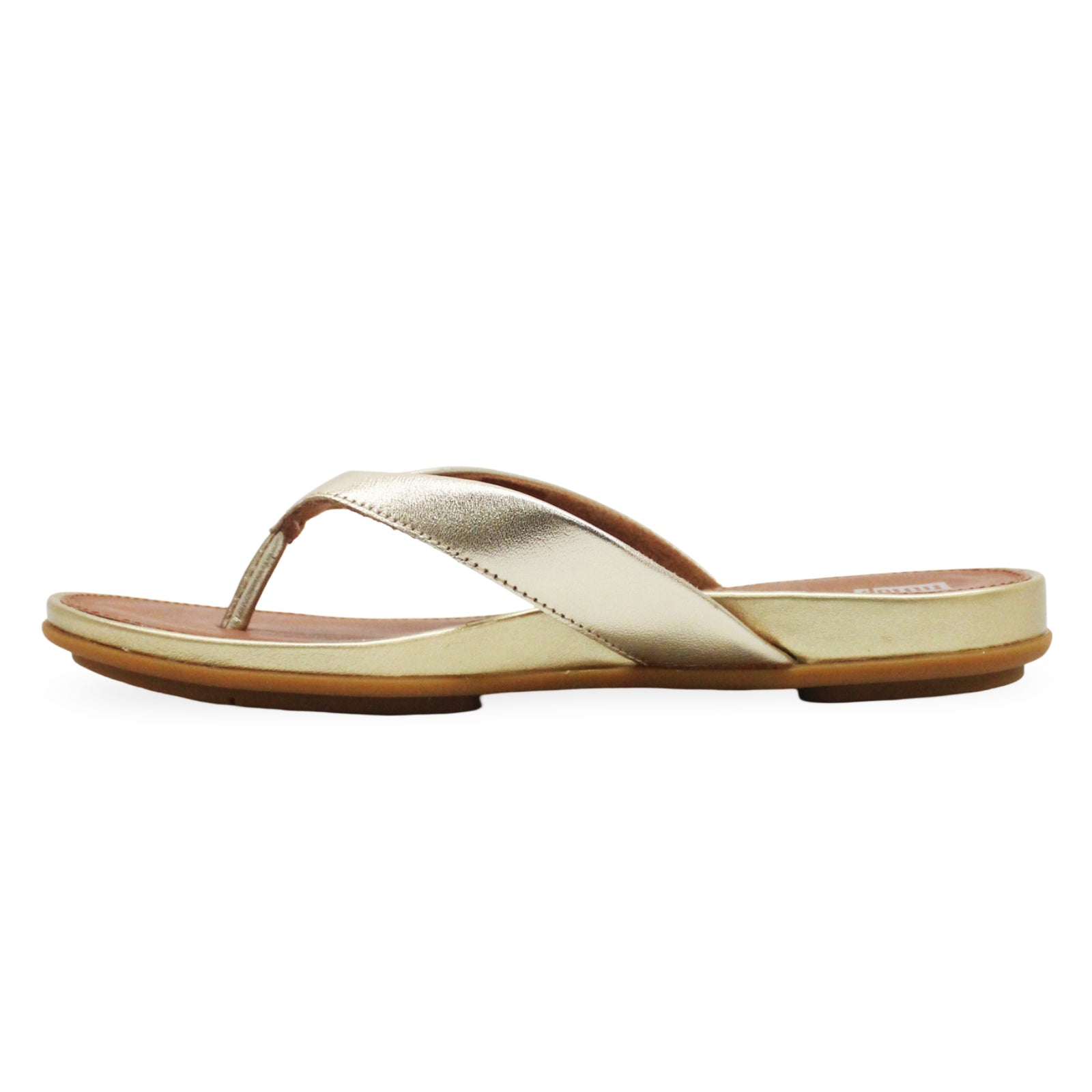 FitFlop Gracie Leather Womens Sandals#color_platino