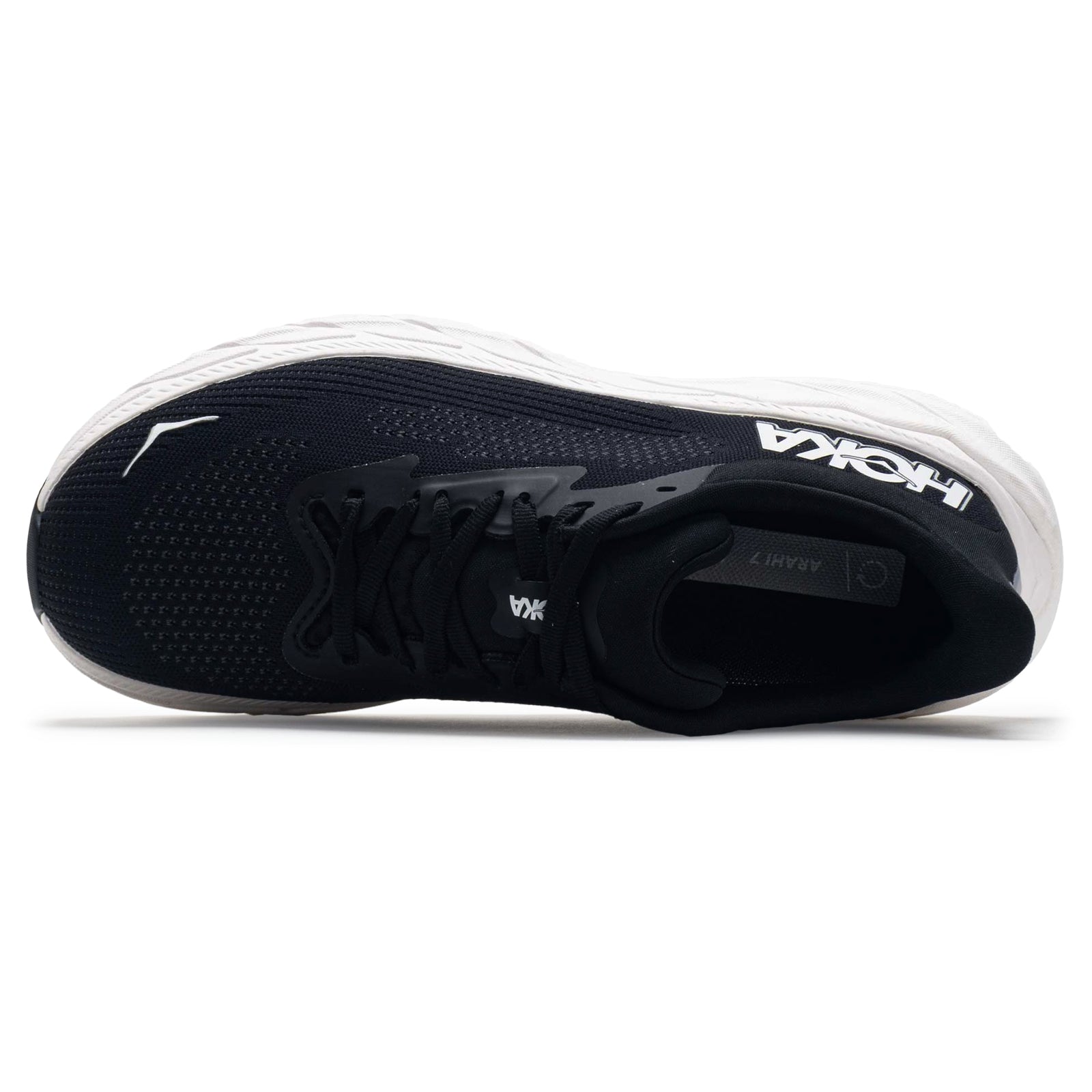 Hoka Arahi 7 1147851-BWHT Textile Womens Trainers - Black White - 5.5#color_black white