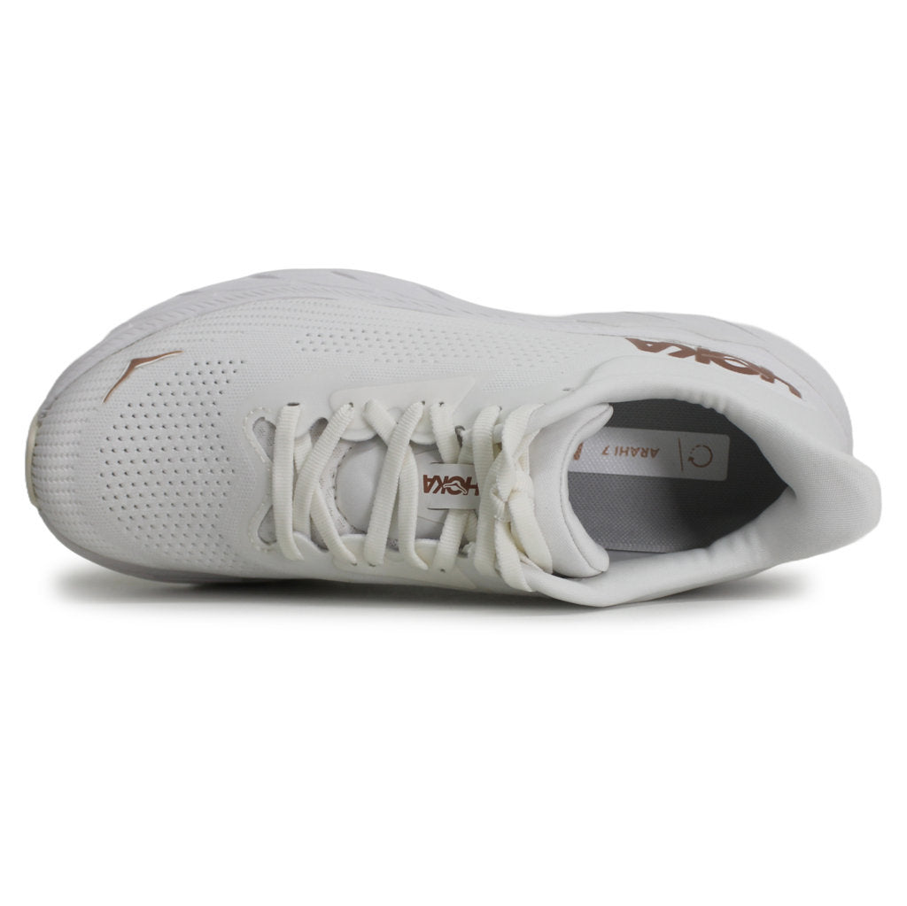 Hoka One One Arahi 7 Textile Womens Trainers#color_blanc de blanc rose gold