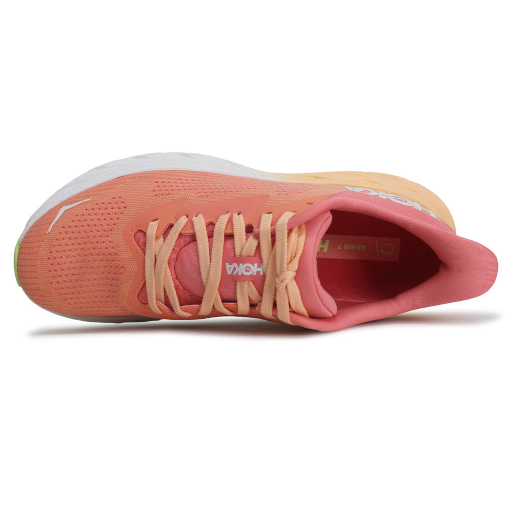 Hoka One One Arahi 7 Textile Womens Trainers#color_papaya coral