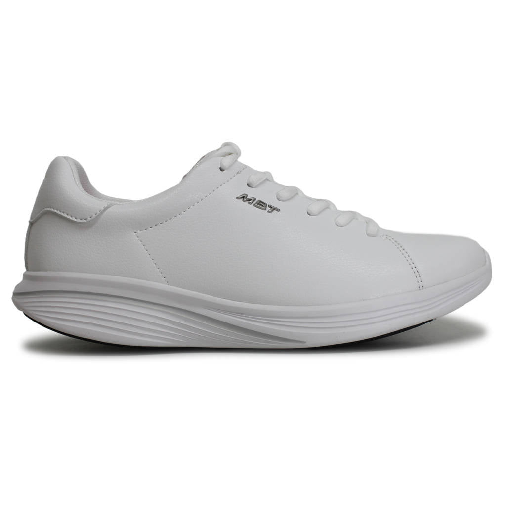 MBT Kuni Synthetic Leather Mens Trainers#color_white