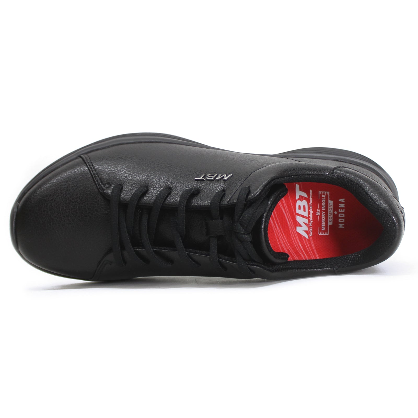 MBT Kuni Synthetic Leather Mens Trainers#color_black black