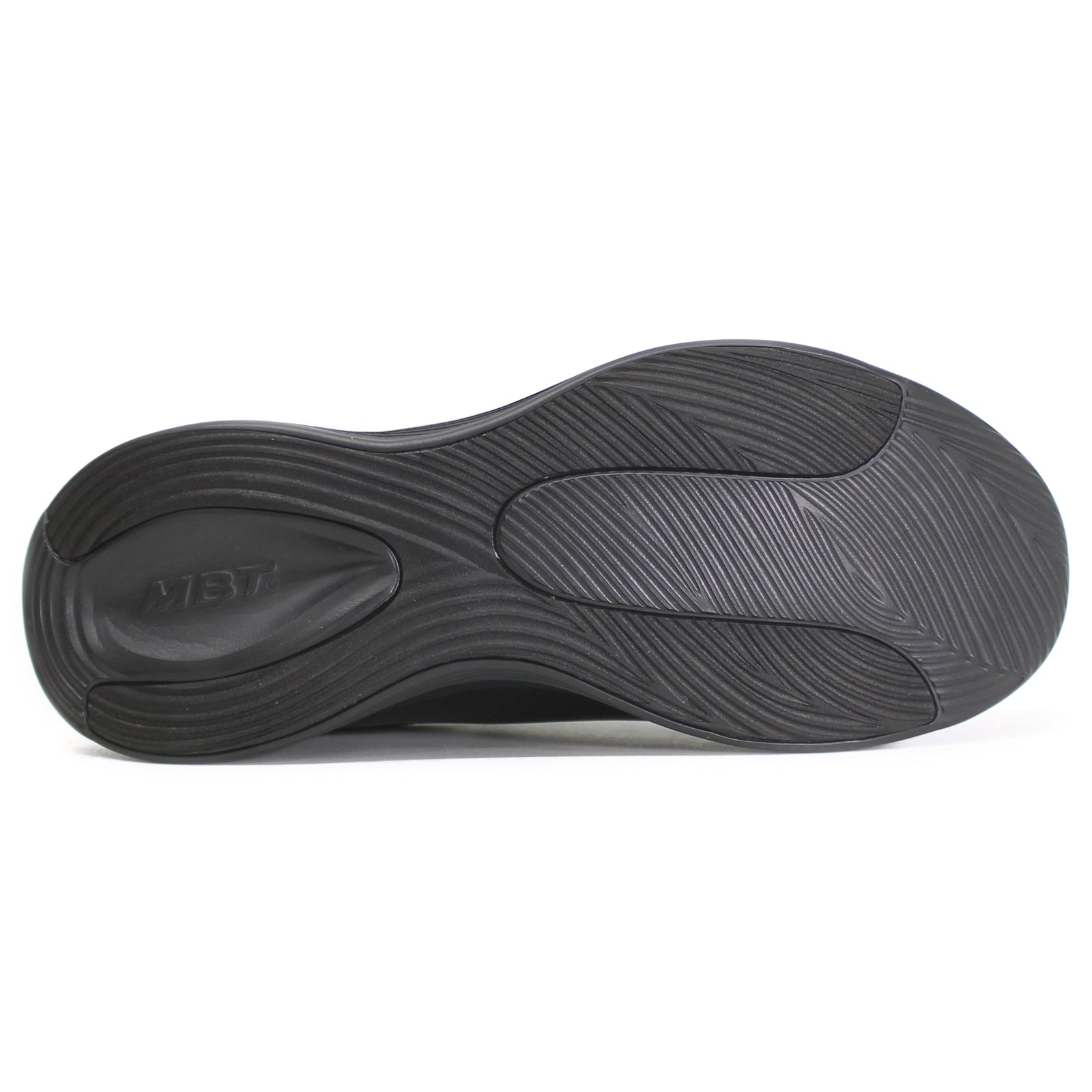 MBT Kuni Synthetic Leather Mens Trainers#color_black black