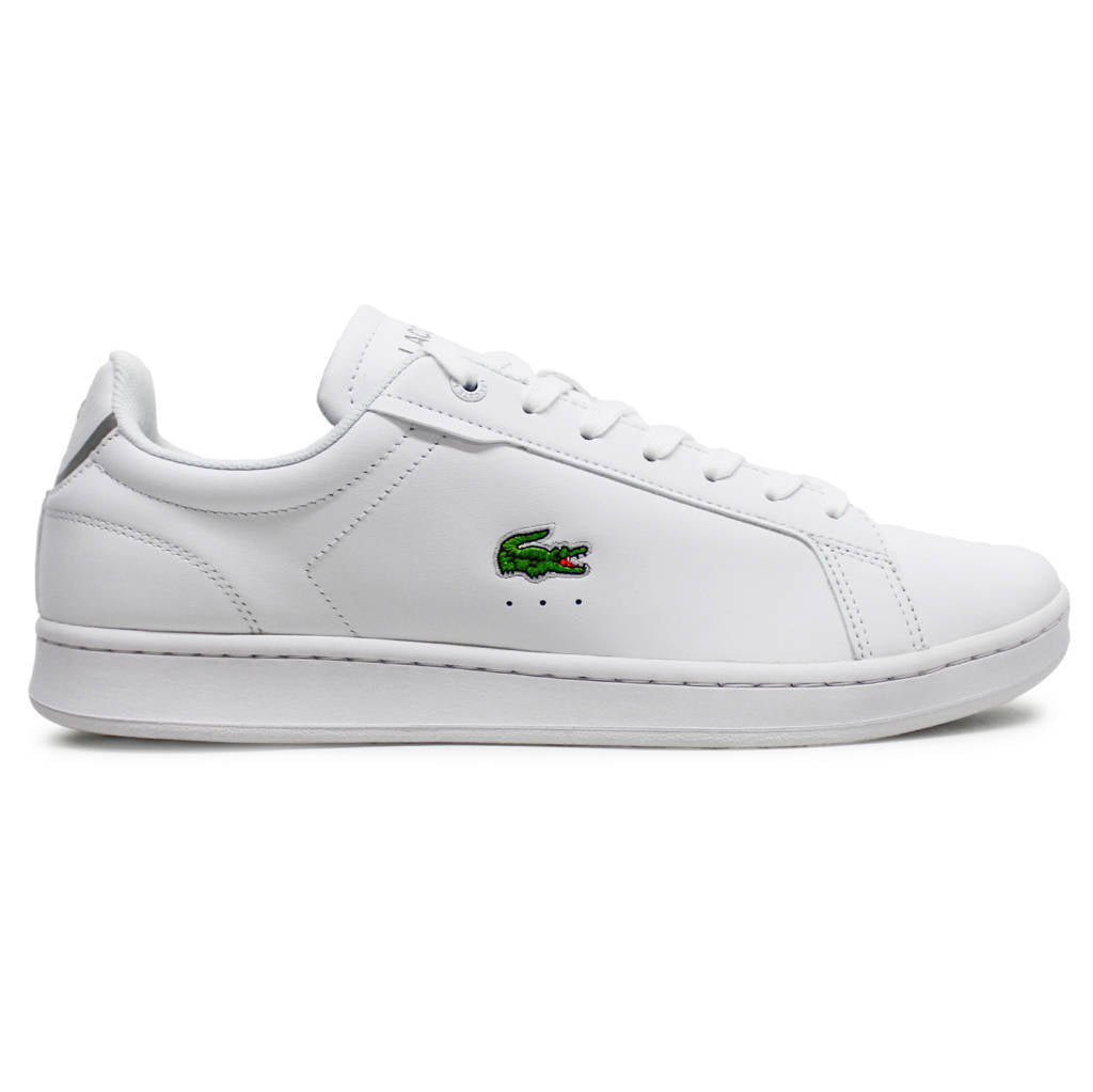 Lacoste Carnaby Pro BL Leather Synthetic Mens Sneakers#color_white white
