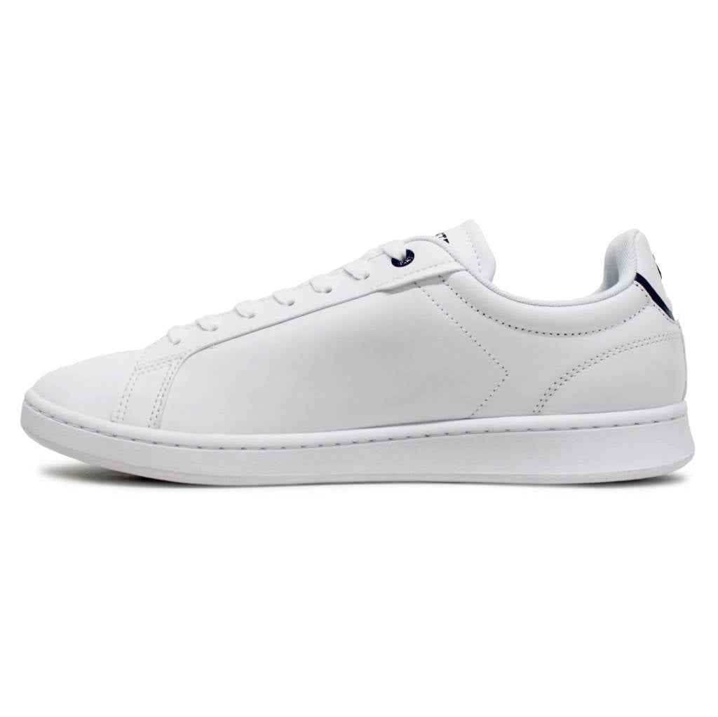 Lacoste Carnaby Pro BL Leather Synthetic Mens Trainers#color_white navy