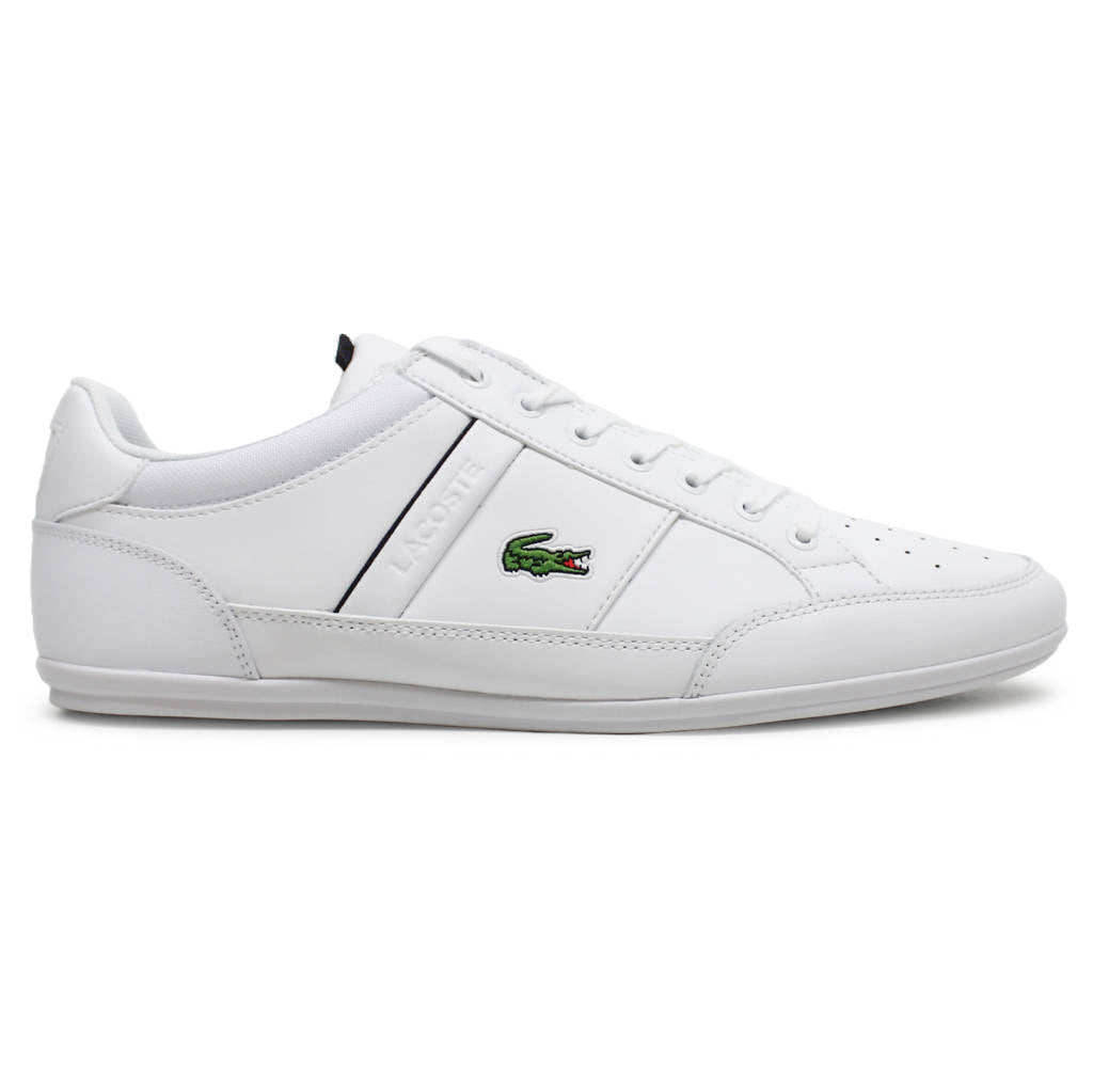 Lacoste Chaymon Leather Synthetic Mens Sneakers#color_white black