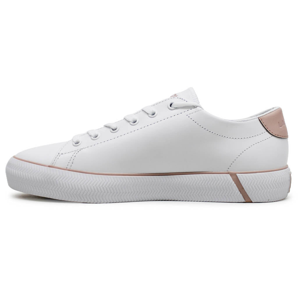 Lacoste Gripshot BL Leather Synthetic Womens Trainers#color_white light pink