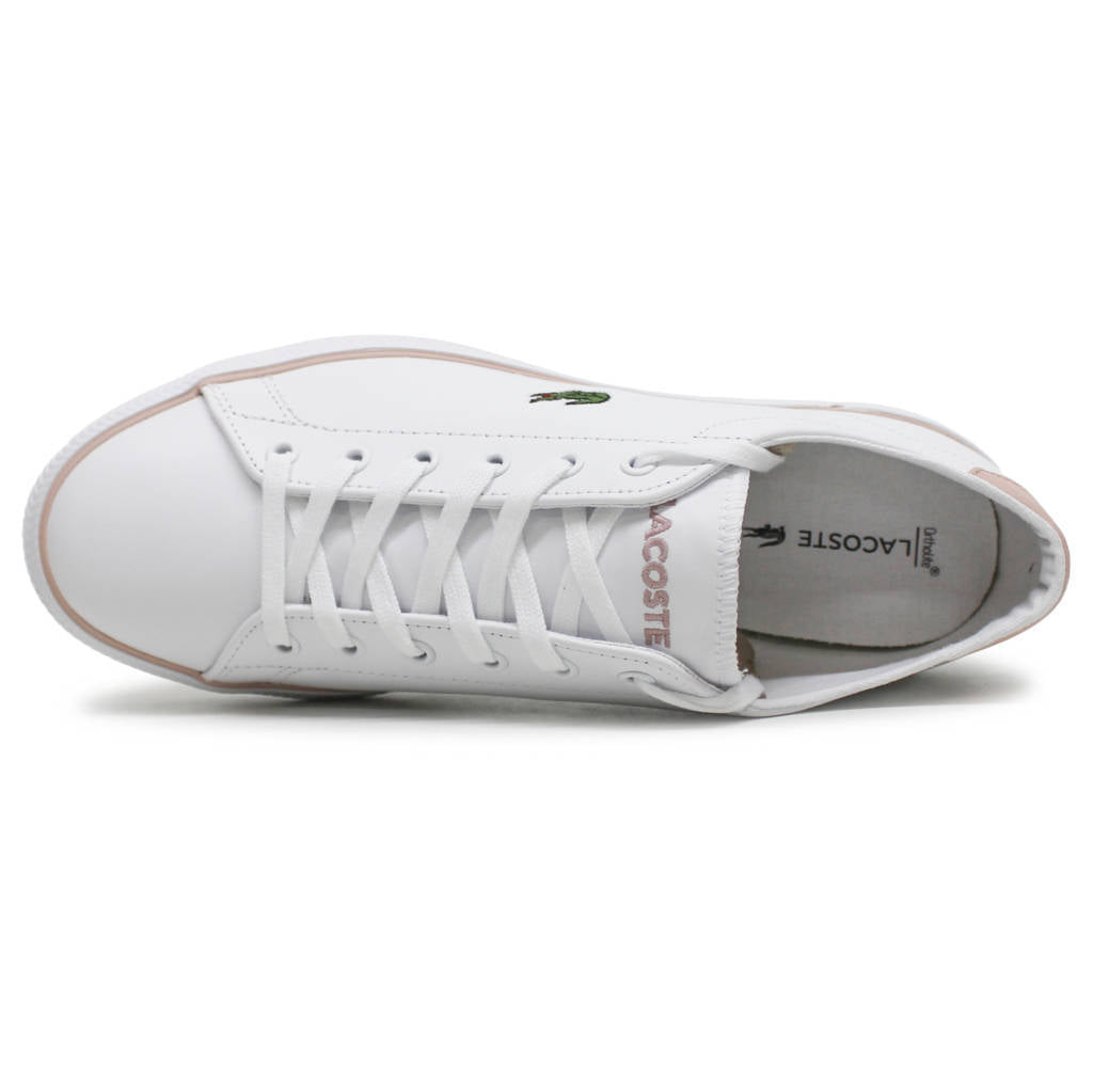Lacoste Gripshot BL Leather Synthetic Womens Trainers#color_white light pink