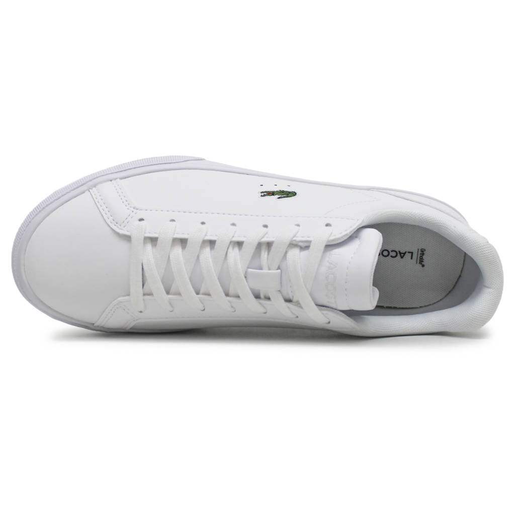 Lacoste Lerond Pro BL Leather Synthetic Womens Trainers#color_white white