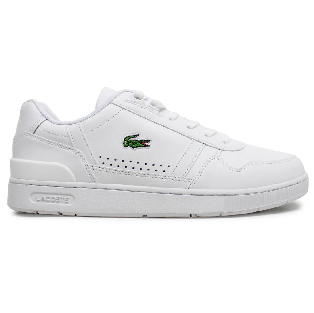 Lacoste T Clip Leather Synthetic Mens Sneakers#color_white white