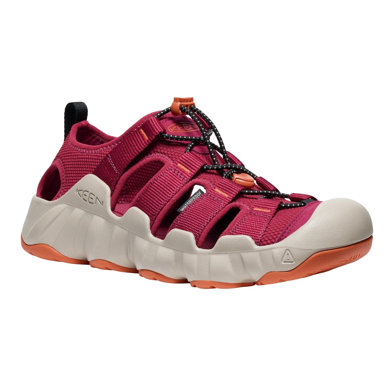 Keen Hyperport H2 Synthetic Textile Mens Sandals#color_tibetan red gold flame