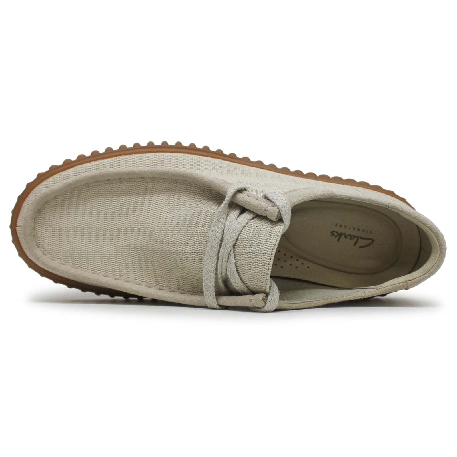 Clarks Torhill Lo Textile Mens Shoes#color_off white