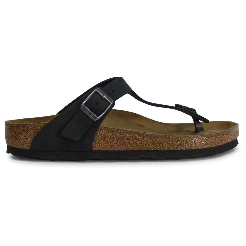 Birkenstock Gizeh BS Natural Leather Unisex Sandals#color_black