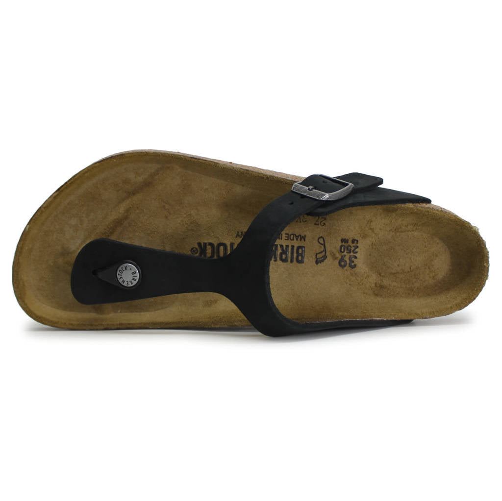 Birkenstock Gizeh BS Natural Leather Unisex Sandals#color_black