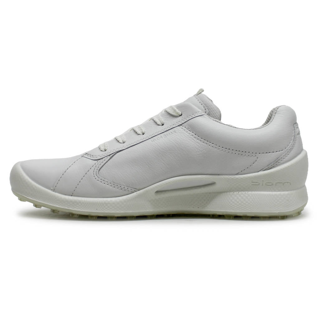 Ecco Golf Biom Hybrid Leather Womens Trainers#color_white