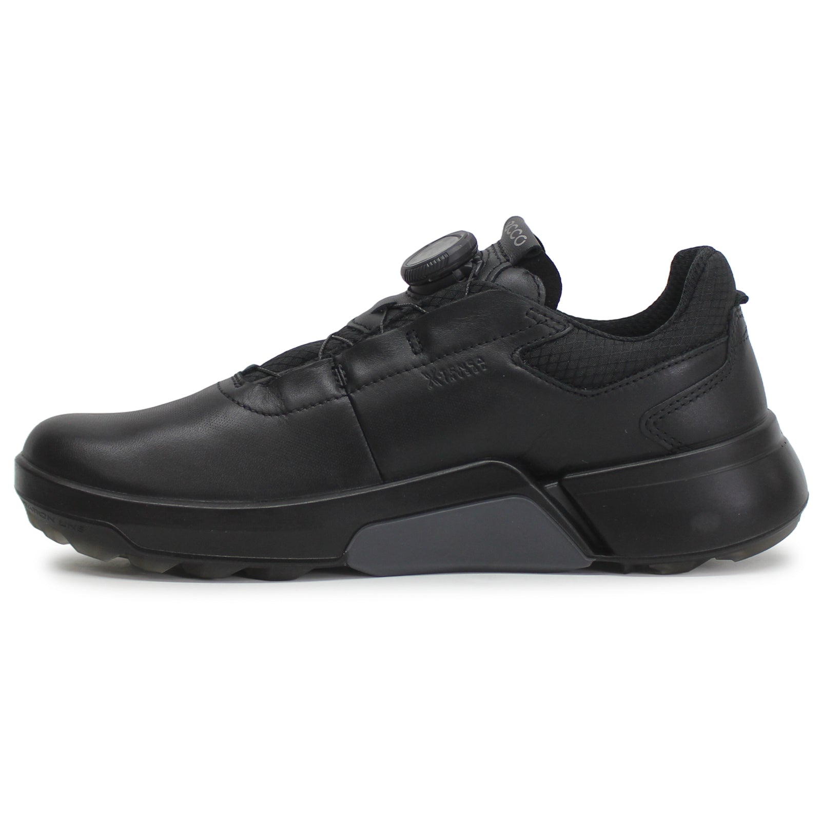 Ecco Golf Biom H4 108613 Leather Womens Trainers#color_black magnet black