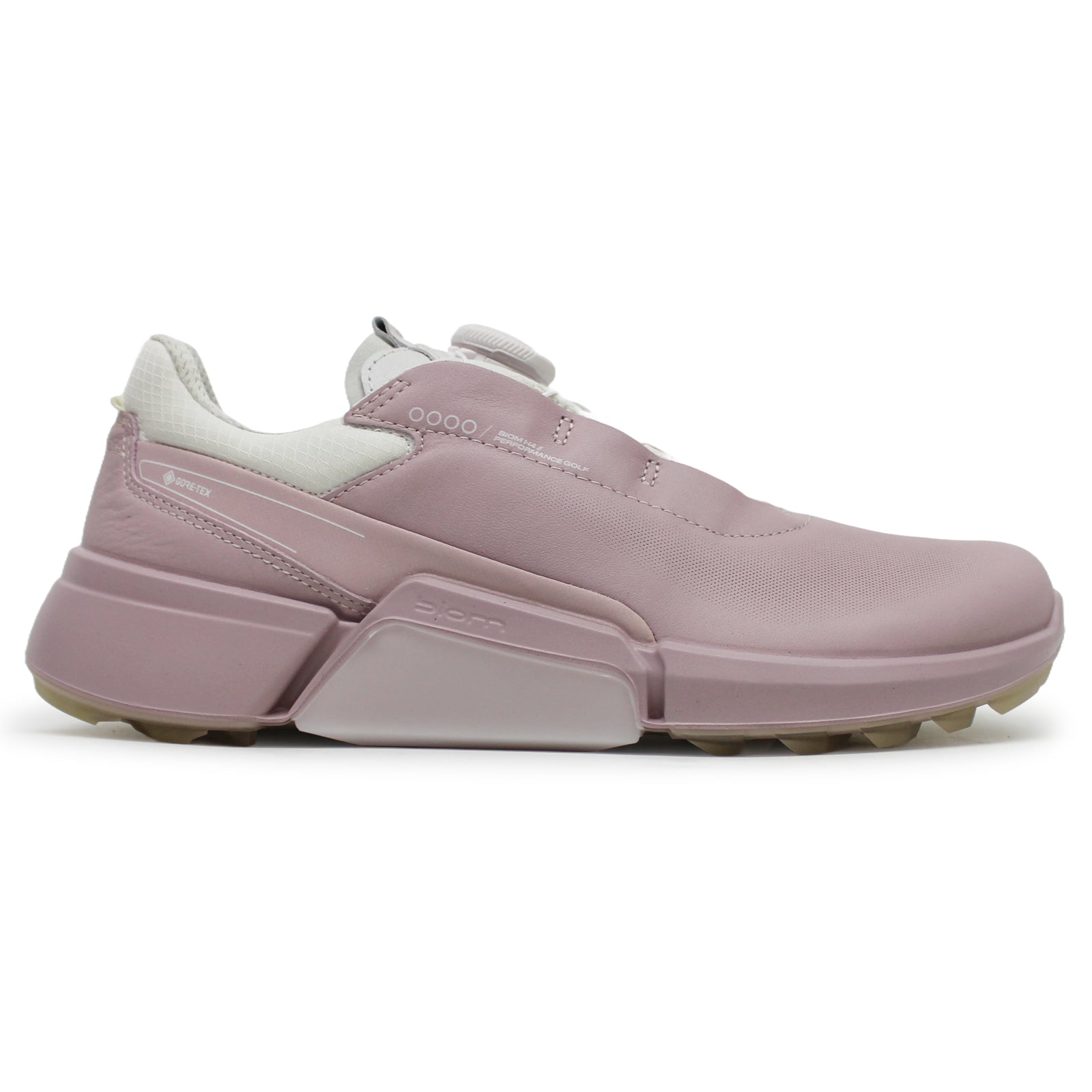 Ecco Golf Biom H4 108613 Leather Womens Trainers#color_violet ice delicacy shadow white