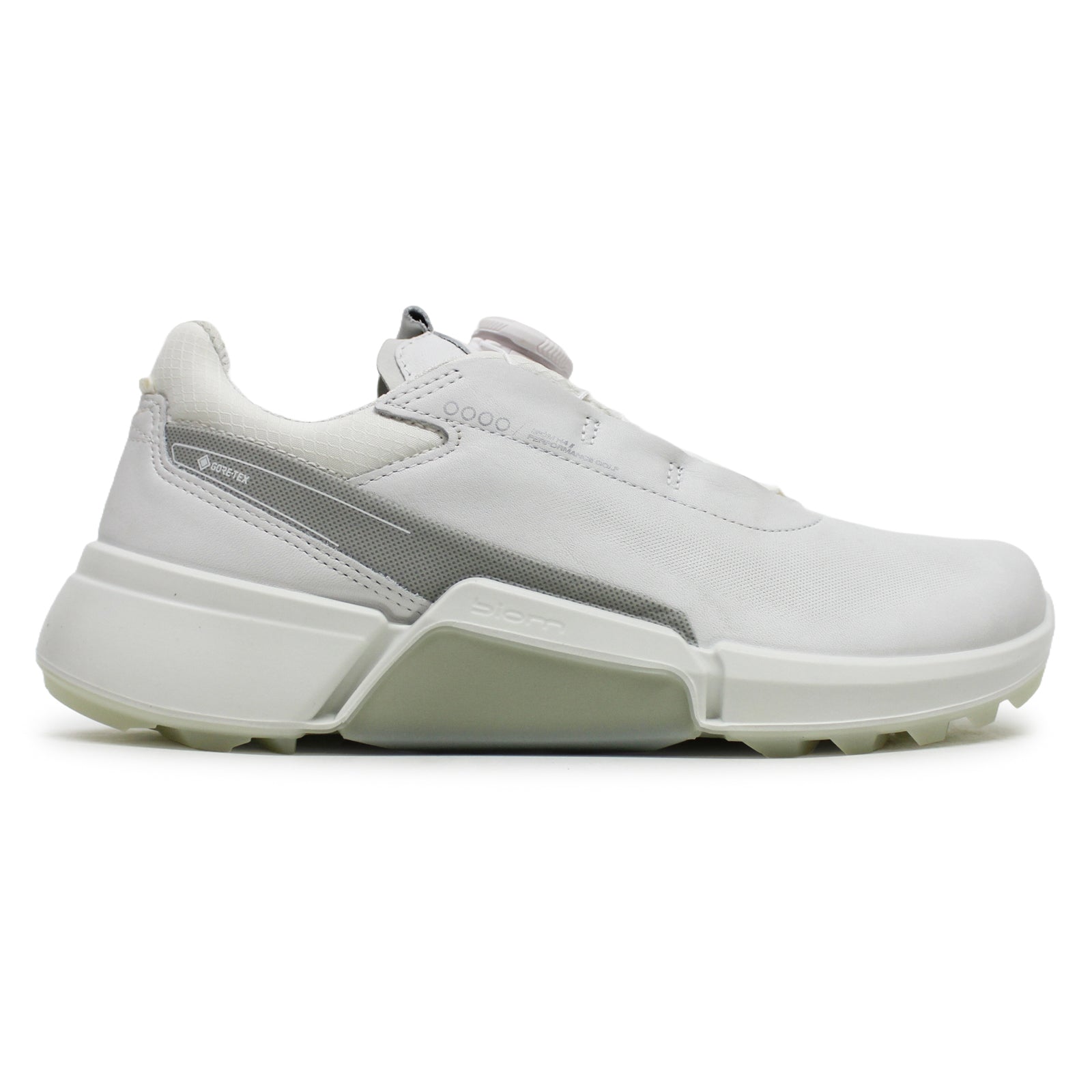 Ecco Golf Biom H4 108613 Leather Womens Trainers#color_white concrete