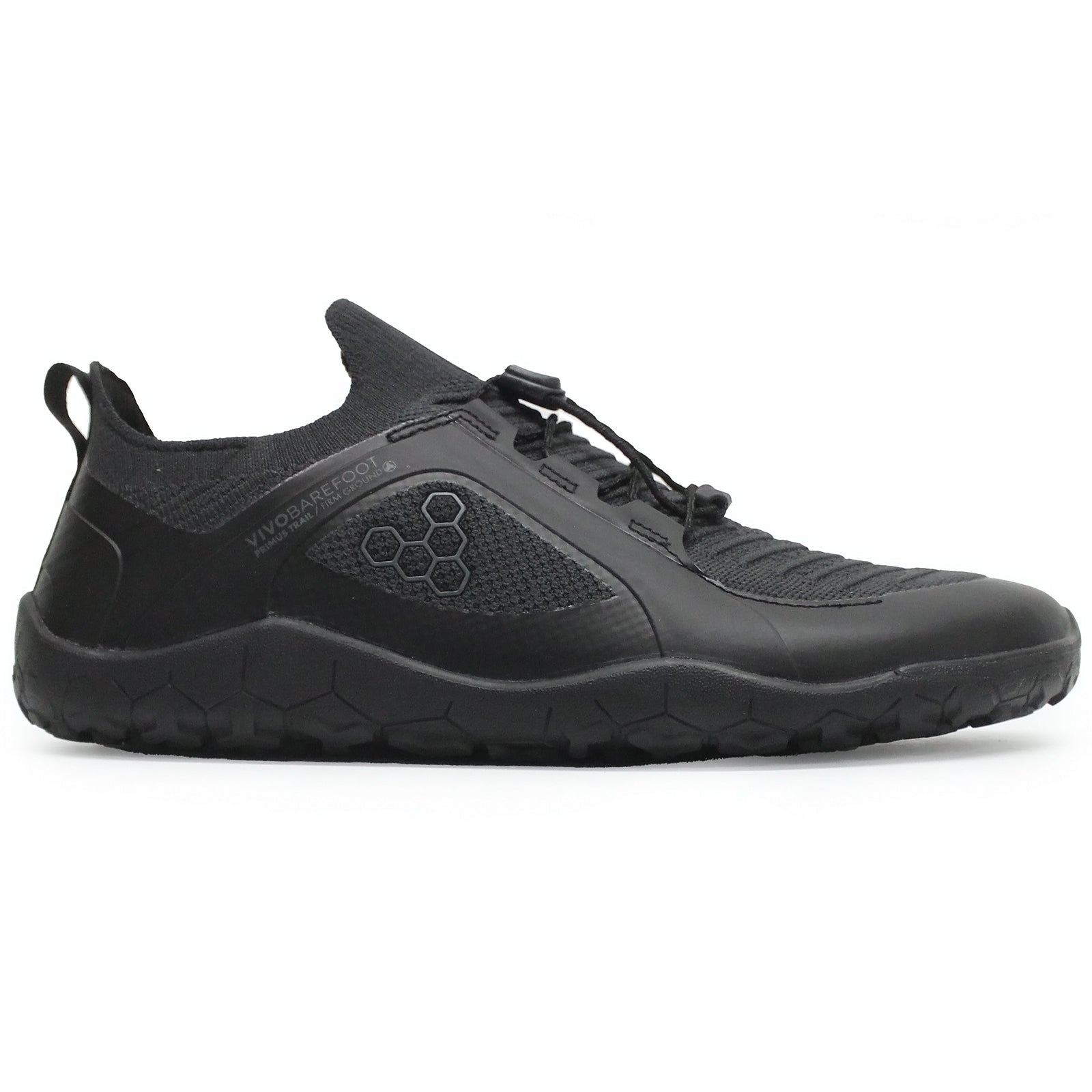 Vivobarefoot Primus Trail Knit FG Textile Womens Trainers#color_obsidian obsidian