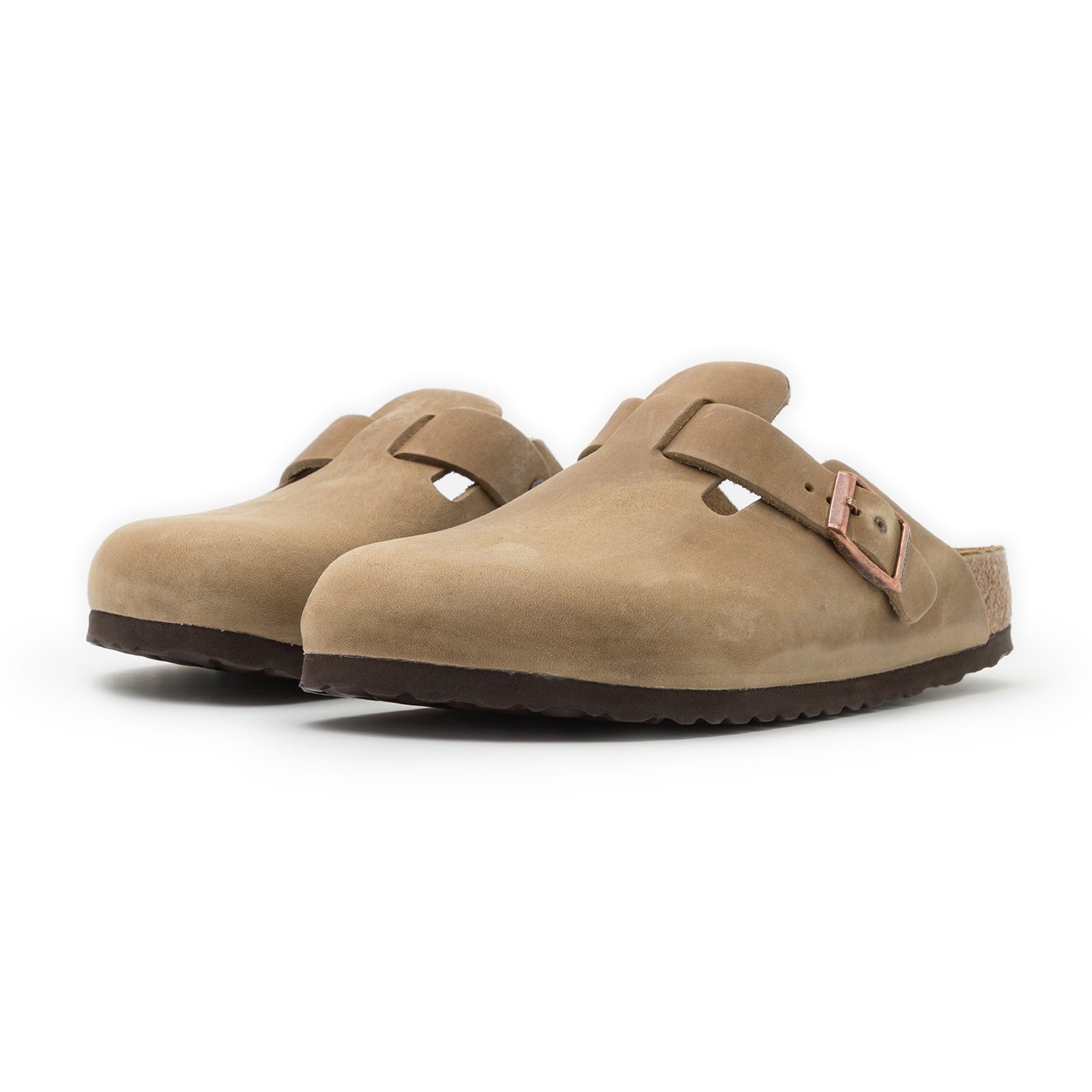 Birkenstock Boston BS 1018147 Oiled Leather Unisex Sandals - Tobacco Brown - 38#color_tobacco brown