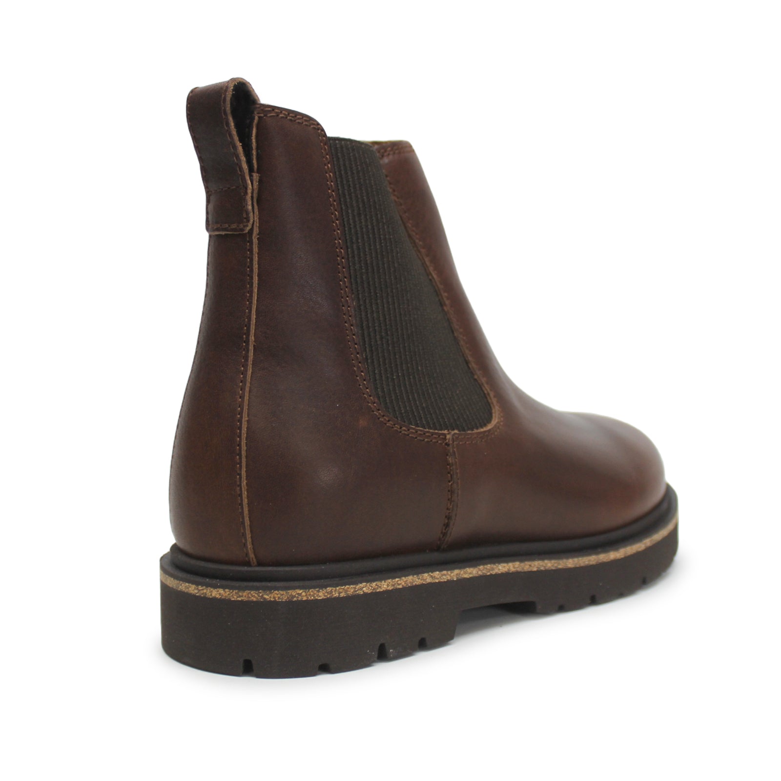 Birkenstock Highwood Slip On Mid 1025763 Natural Leather Womens Boots - Chocolate - 39#color_chocolate
