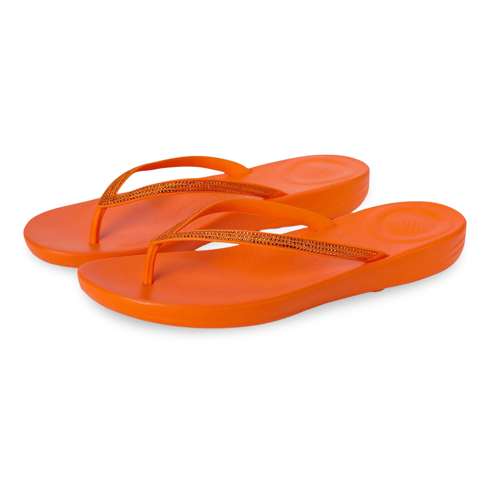 FitFlop Iqushion Sparkle Synthetic Womens Sandals#color_pop orange