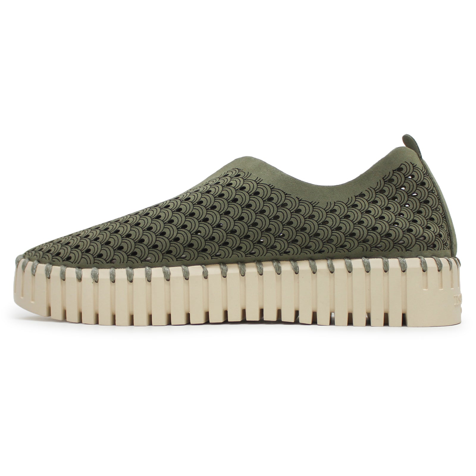 Ilse Jacobsen Tulip 3373 TULIP3373-410 Textile Womens Shoes - Army - 39#color_army
