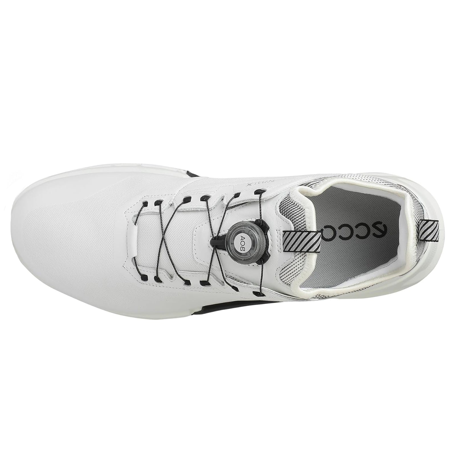 Ecco Golf Biom C4 130424 Leather Textile Mens Trainers#color_white black
