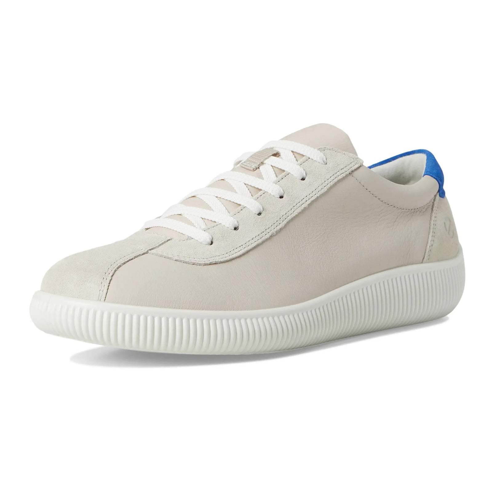Ecco Soft Zero Leather Mens Trainers#color_gravel virtual