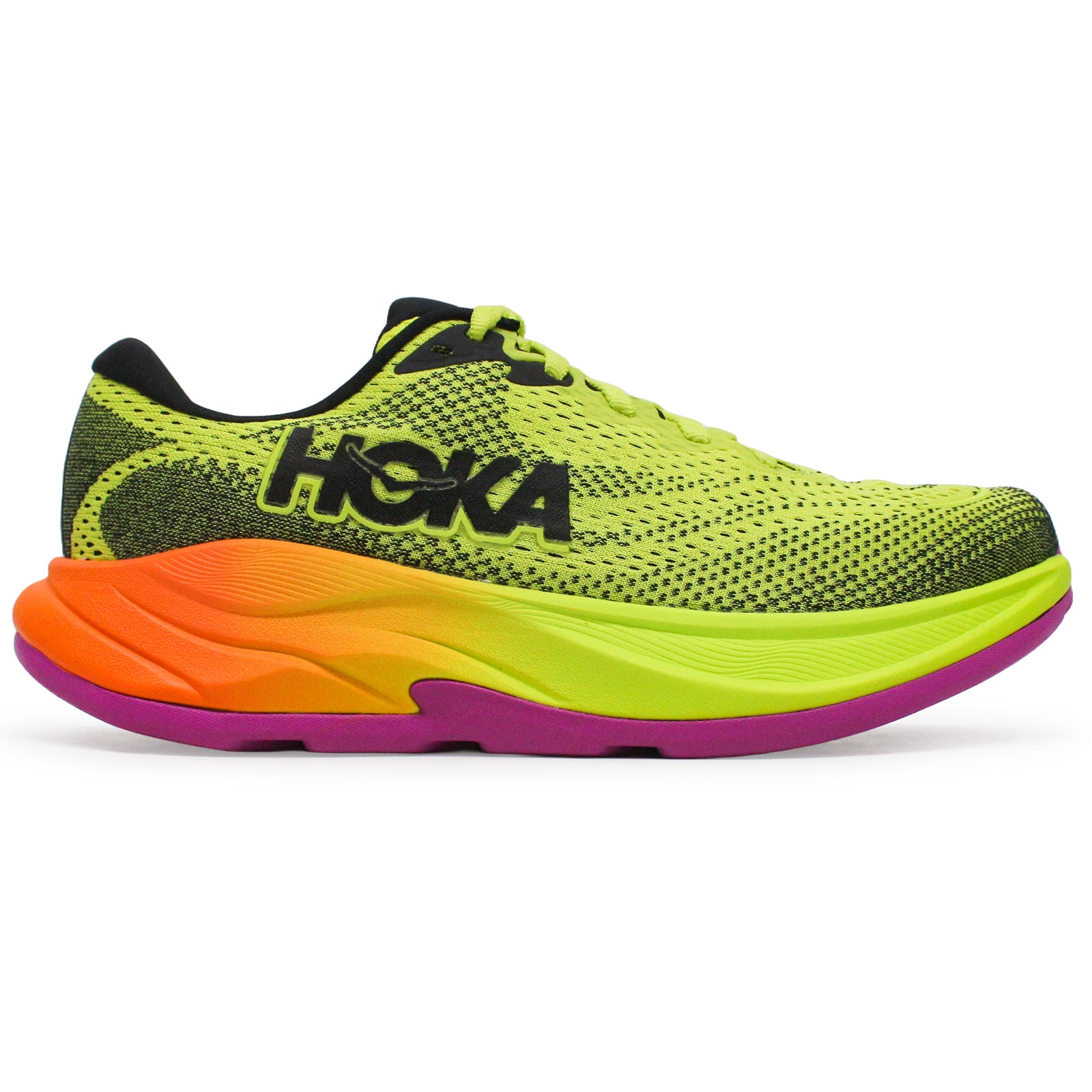 Hoka Rincon 4 Synthetic Textile Women's Running Shoes#color_hoka citrus black