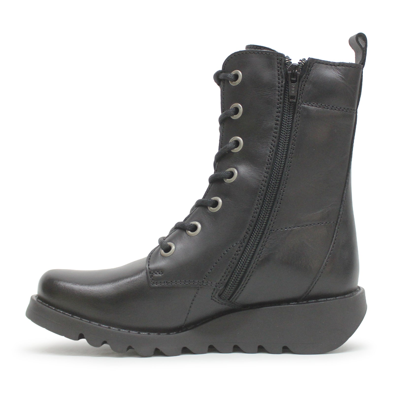 Fly London SILF015FLY P145015008 Rug Leather Womens Boots - Black - 39#color_black