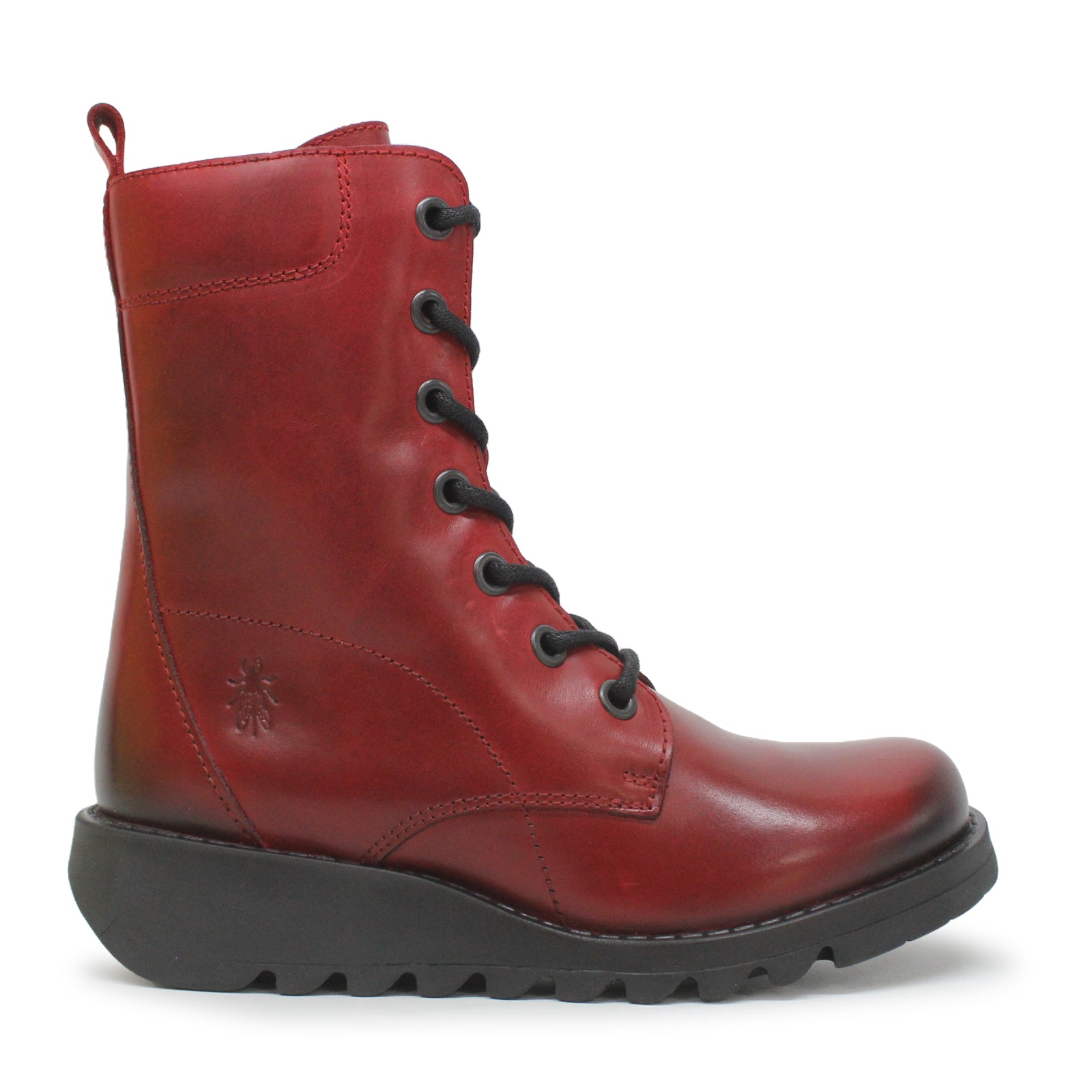 Fly London SILF015FLY P145015011 Rug Leather Womens Boots - Red - 38#color_red