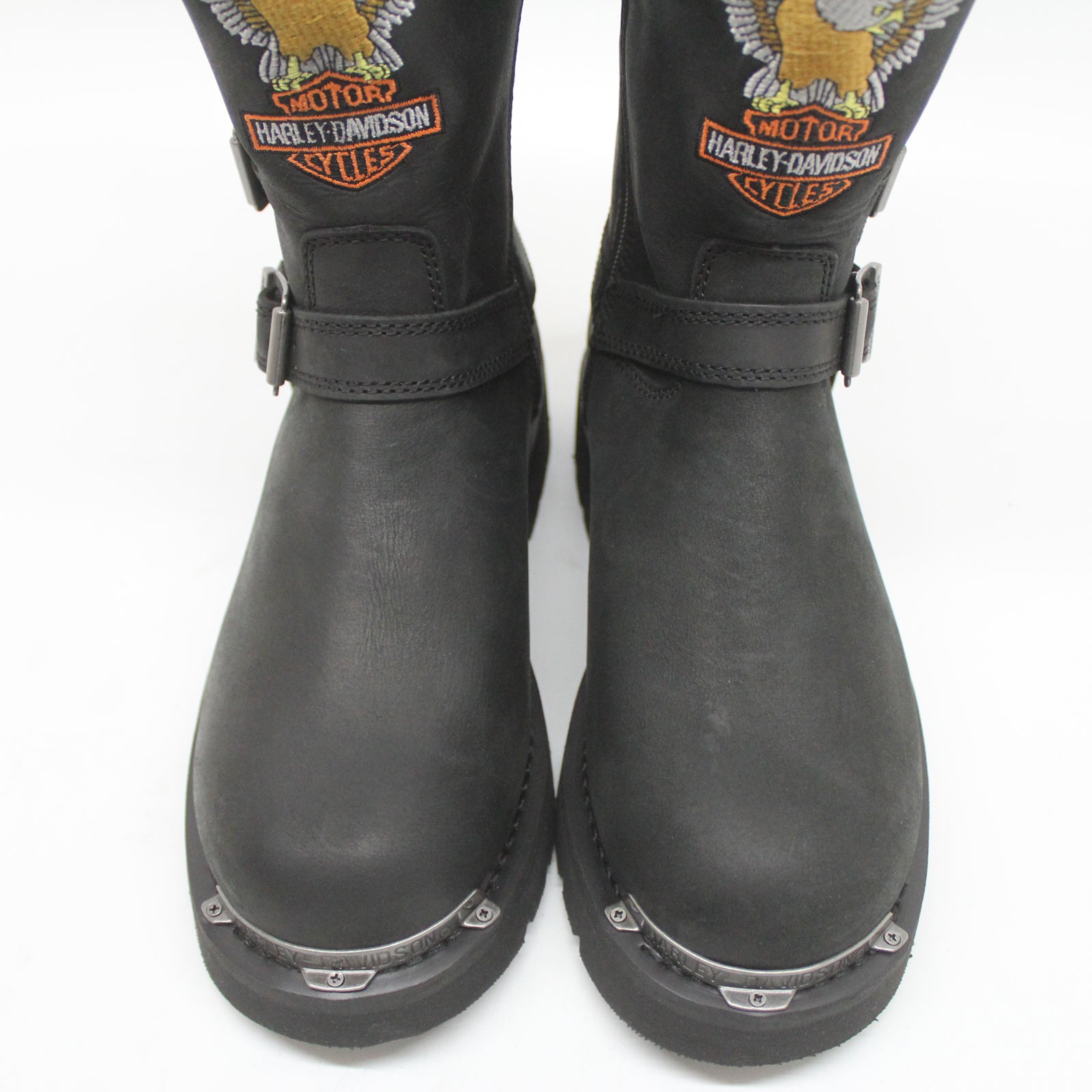 Harley Davidson Corley D87305 Full Grain Leather Womens Boots - Black - 40#color_black