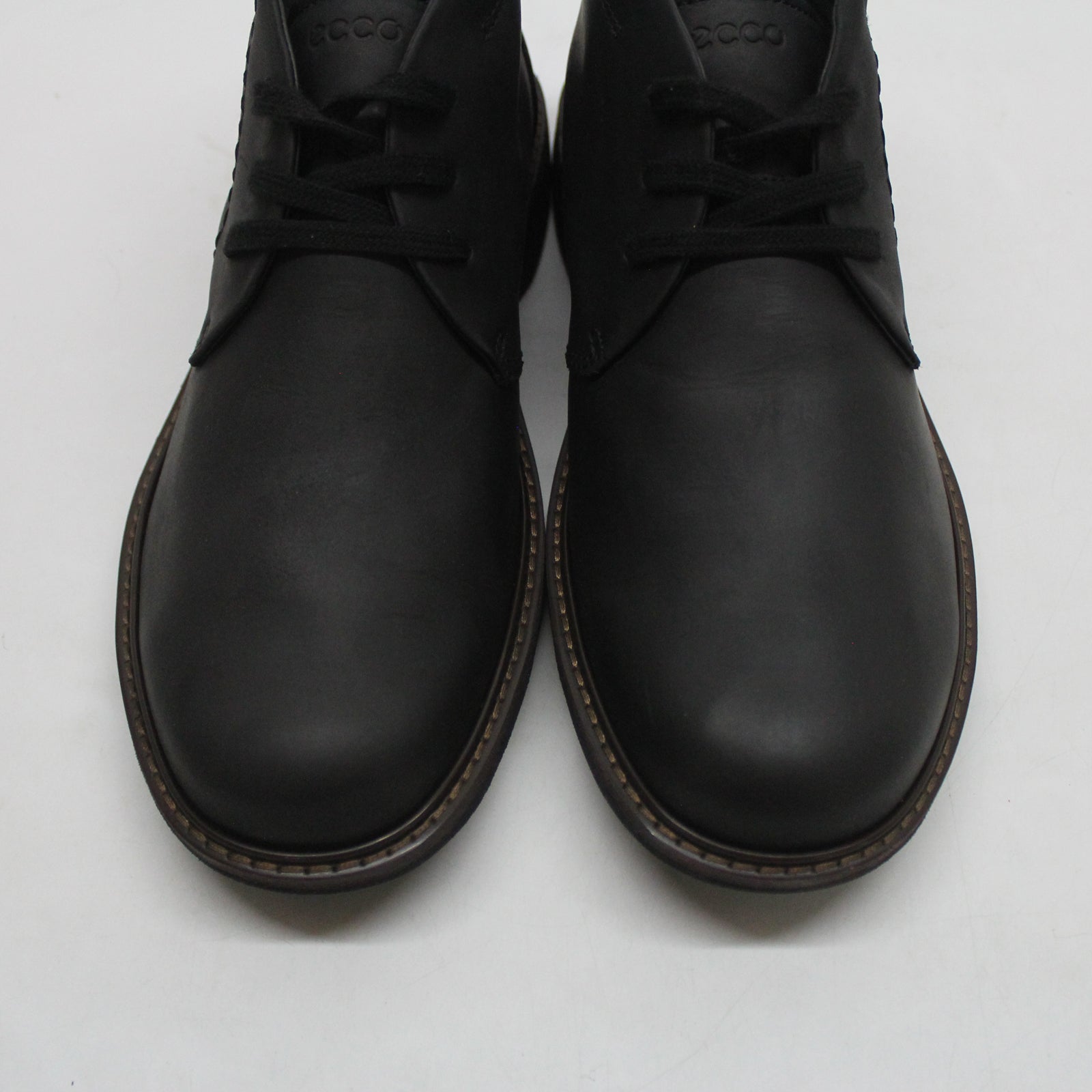 Ecco Turn 510224-02001 Leather Mens Boots - Black - 44#color_black