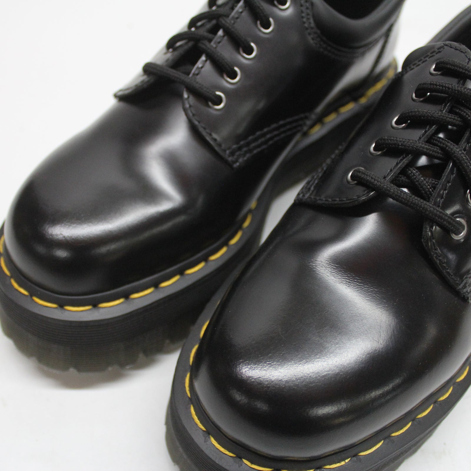 Dr. Martens 8053 Quad 24690001 Polished Smooth Unisex Shoes - Black - 7#color_black
