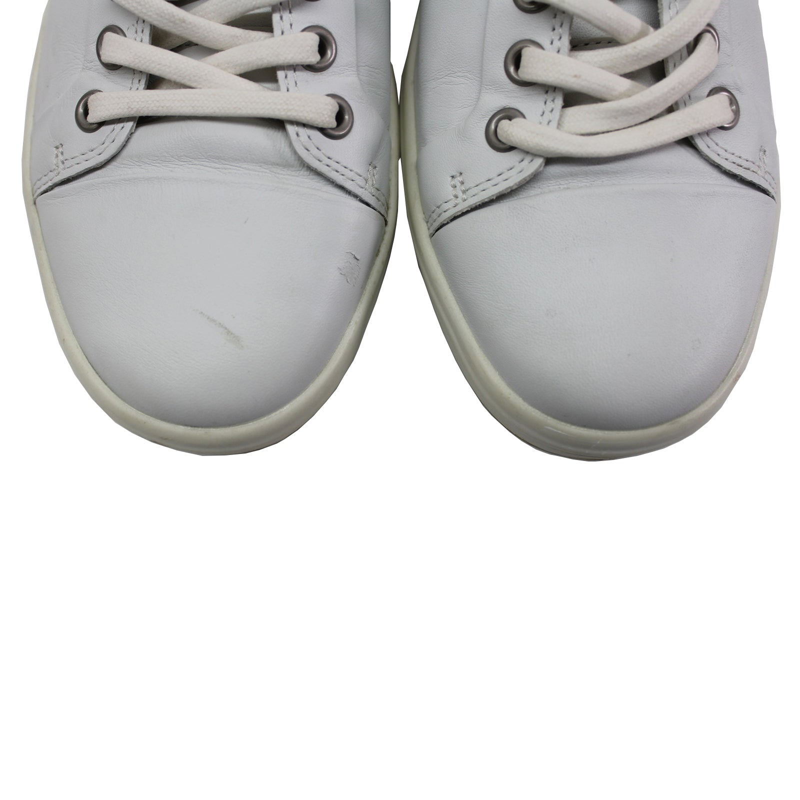 Ecco Soft 7 430003 430003-01007 Leather Womens Trainers - White - 38#color_white