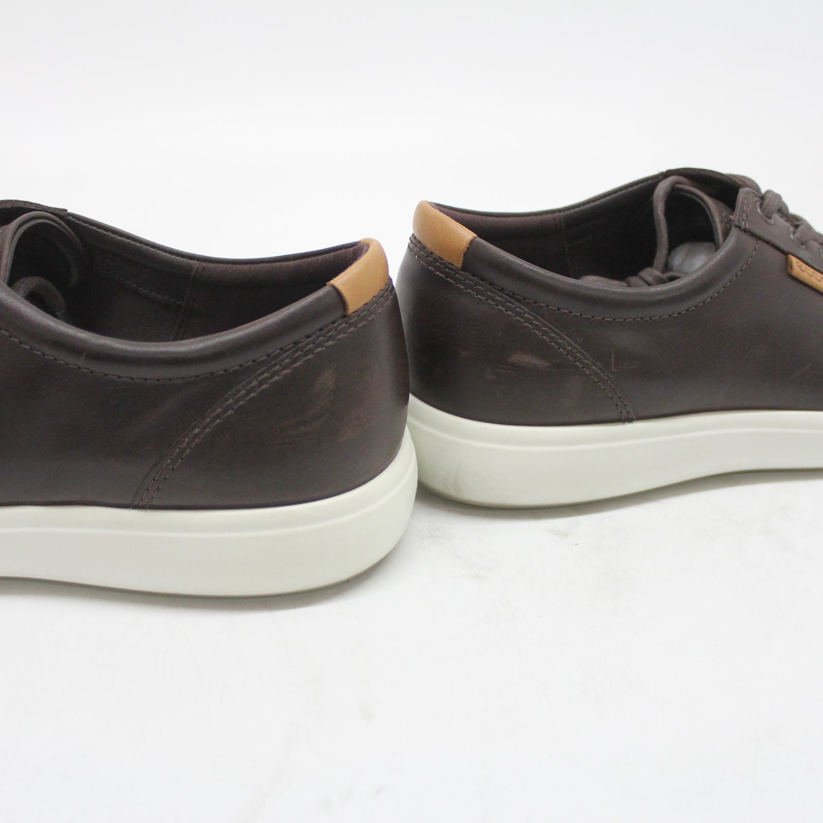 Ecco Soft 7 430004 430004-50159 Leather Mens Trainers - Mocha Lion - 45#color_mocha lion
