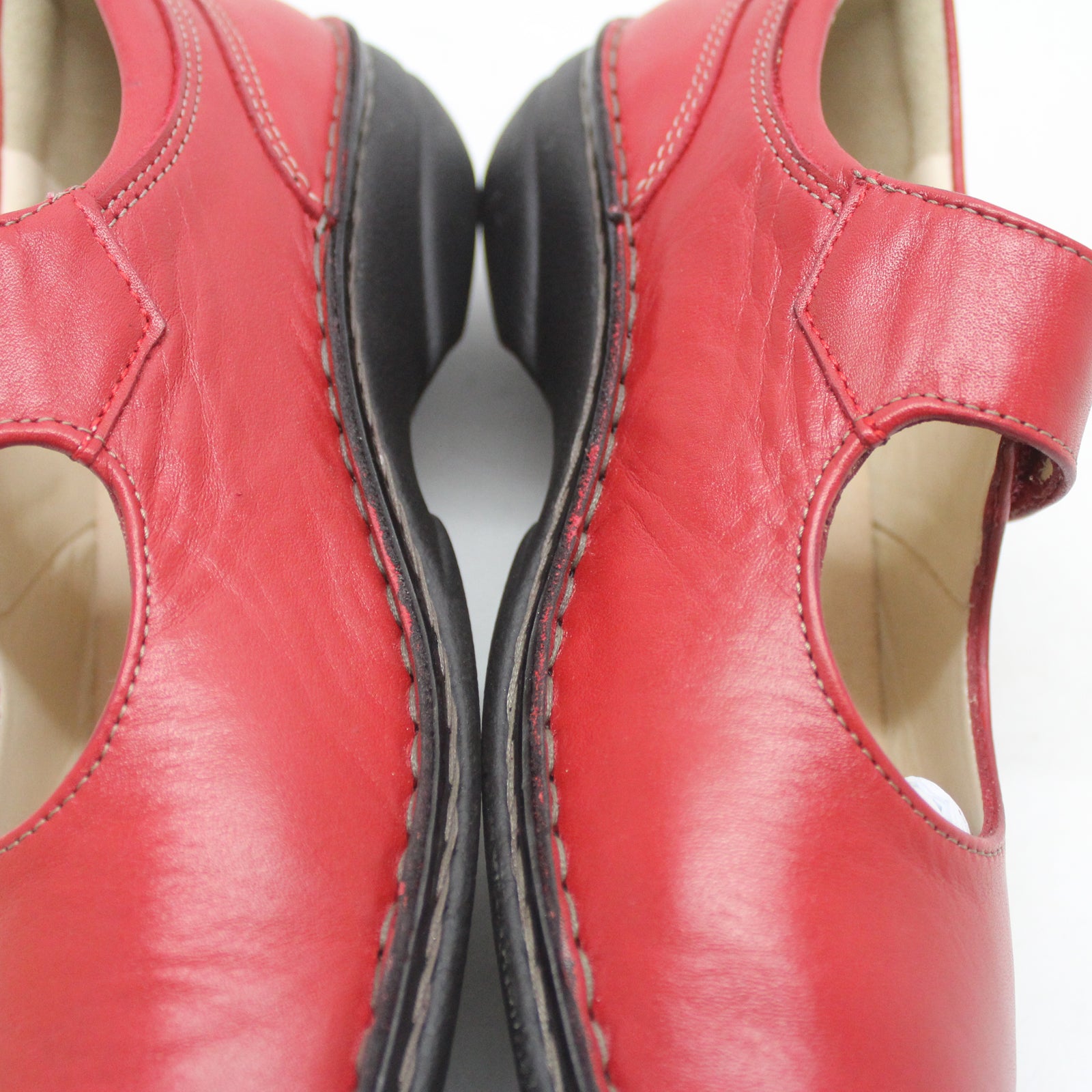 Finn Comfort Laval 2058-256143 Leather Womens Shoes - Campari - 38#color_campari