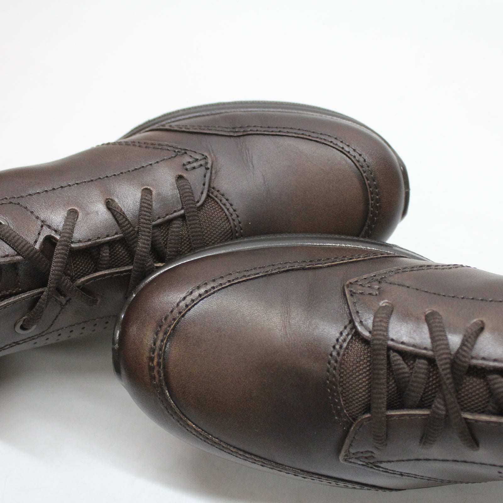 Ecco Irving 511734 511734-55738 Leather Mens Trainers - Cocoa Brown Coffee - 45#color_cocoa brown coffee