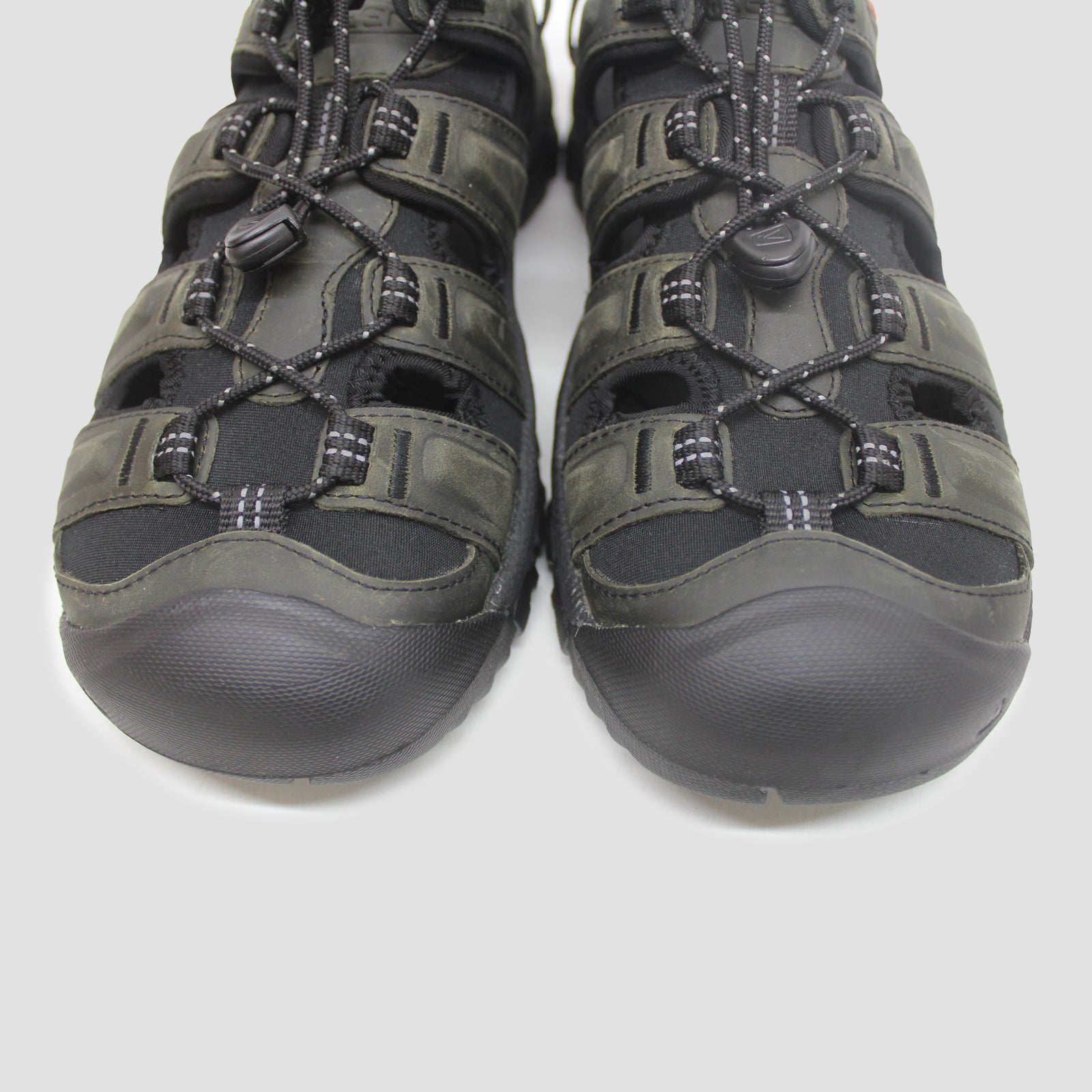 Keen Targhee III 1022428 Leather Textile Mens Sandals - Grey Black - 41#color_grey black