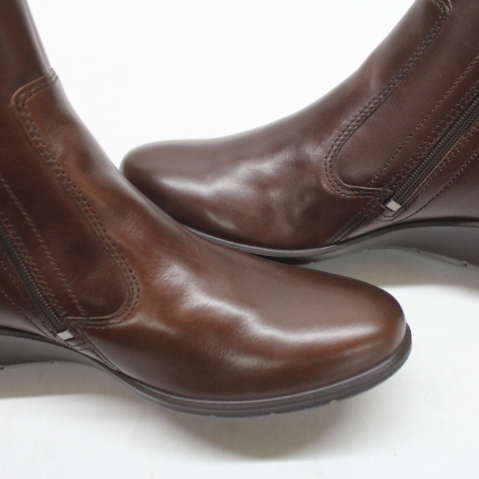 Ecco Felicia 217143 217143-01667 Leather Womens Boots - Potting Soil - 39#color_potting soil