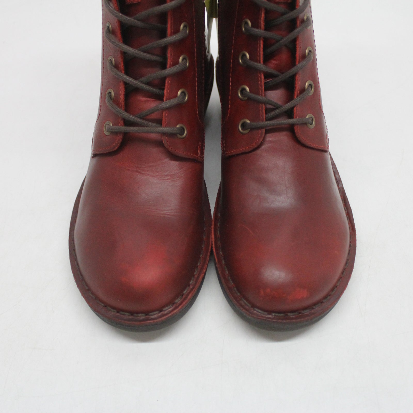Fly London MILU044FLY P211044012 Rug Leather Womens Boots - Red - 39#color_red