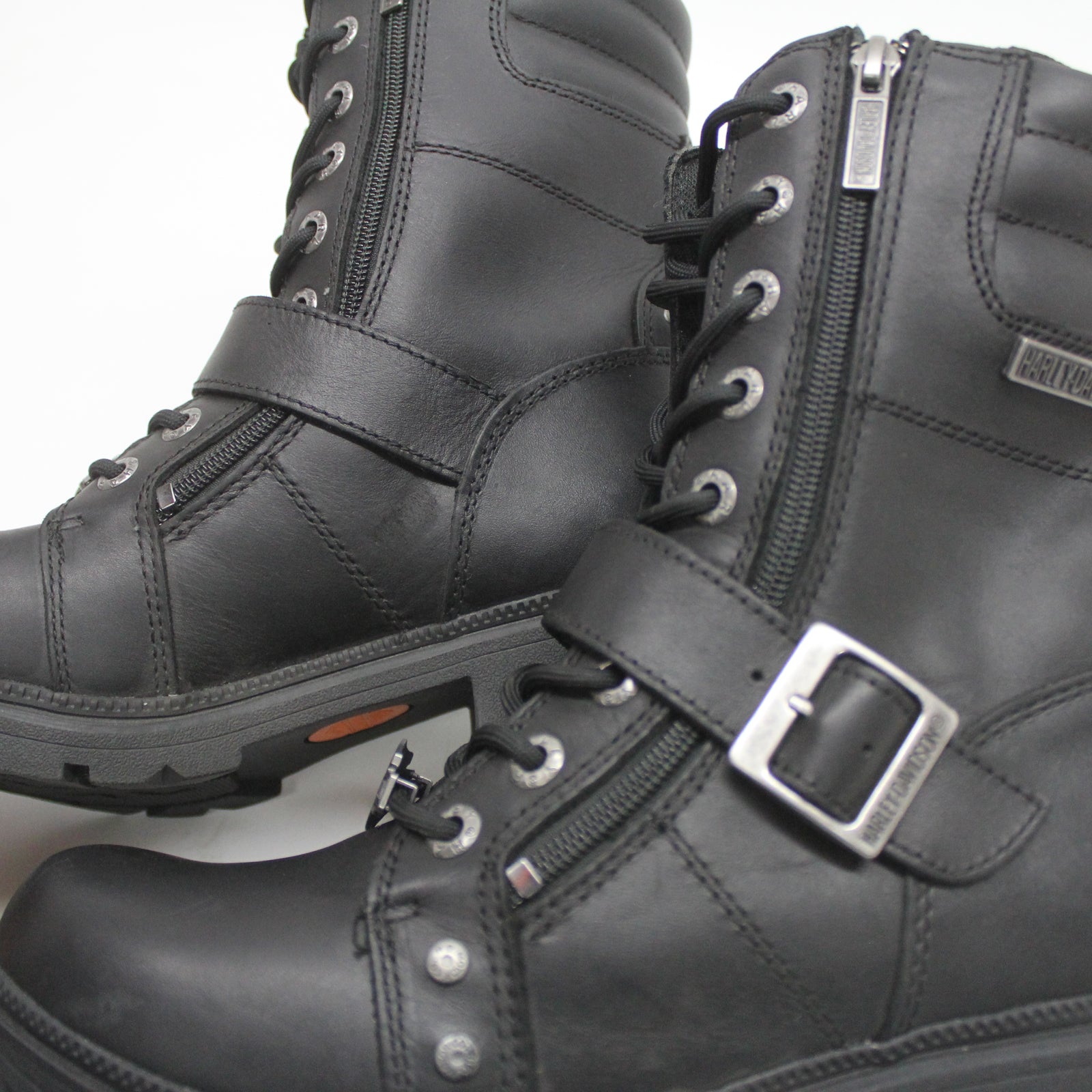 Harley Davidson Talley Ridge D83878 Leather Womens Boots - Black - 41#color_black