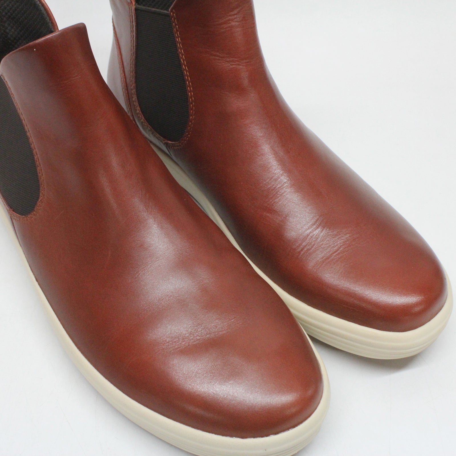 Ecco Soft 7 470463 470463-01053 Leather Womens Boots - Cognac - 41#color_cognac