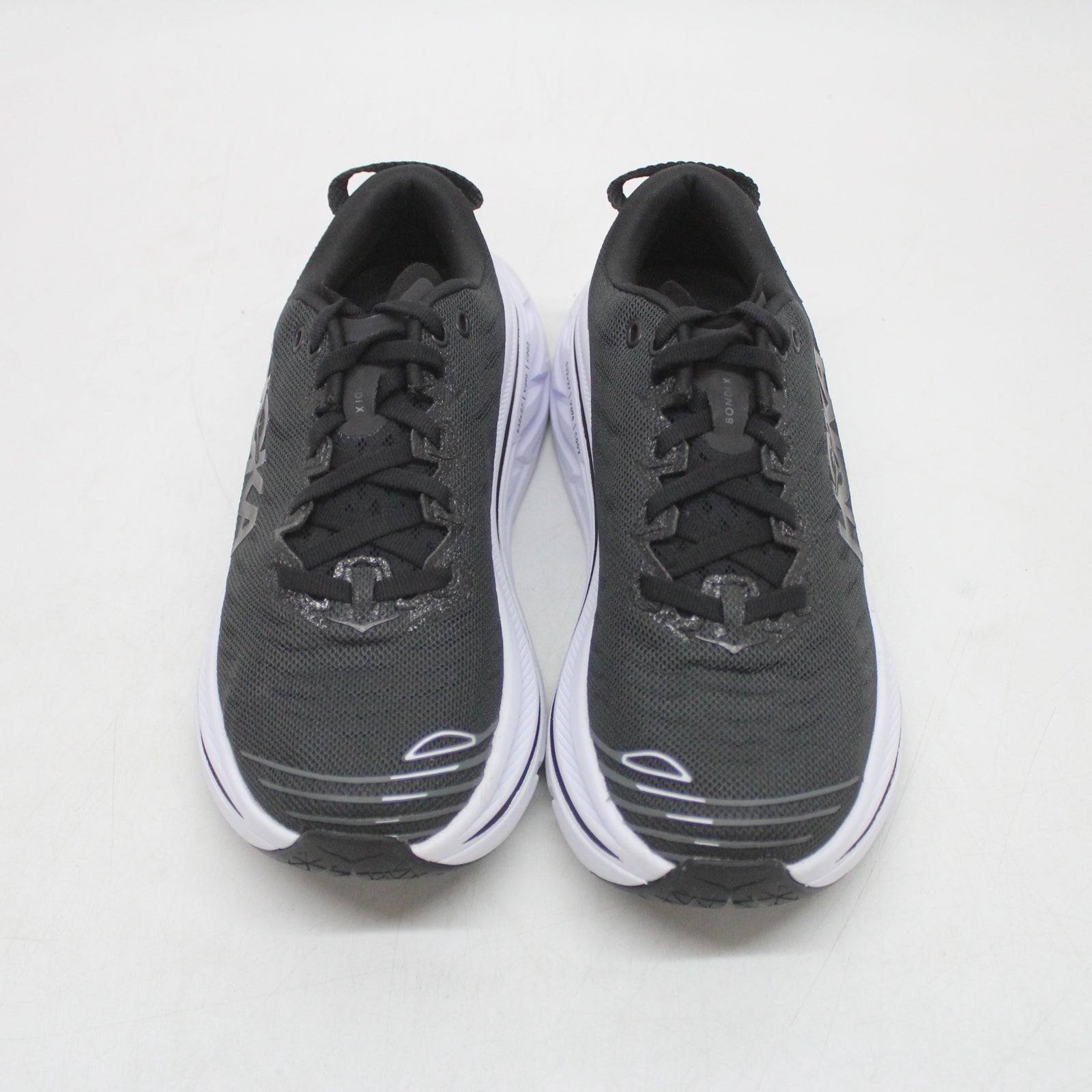 Hoka Bondi X 1113513-BWHT Textile Synthetic Womens Trainers - Black White - 4.5#color_black white