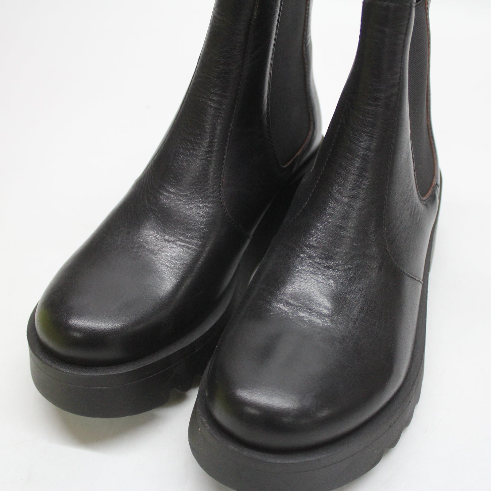 Fly London MEDI789FLY P144789015 Java Leather Womens Boots - Black Black Red - 39#color_black black red