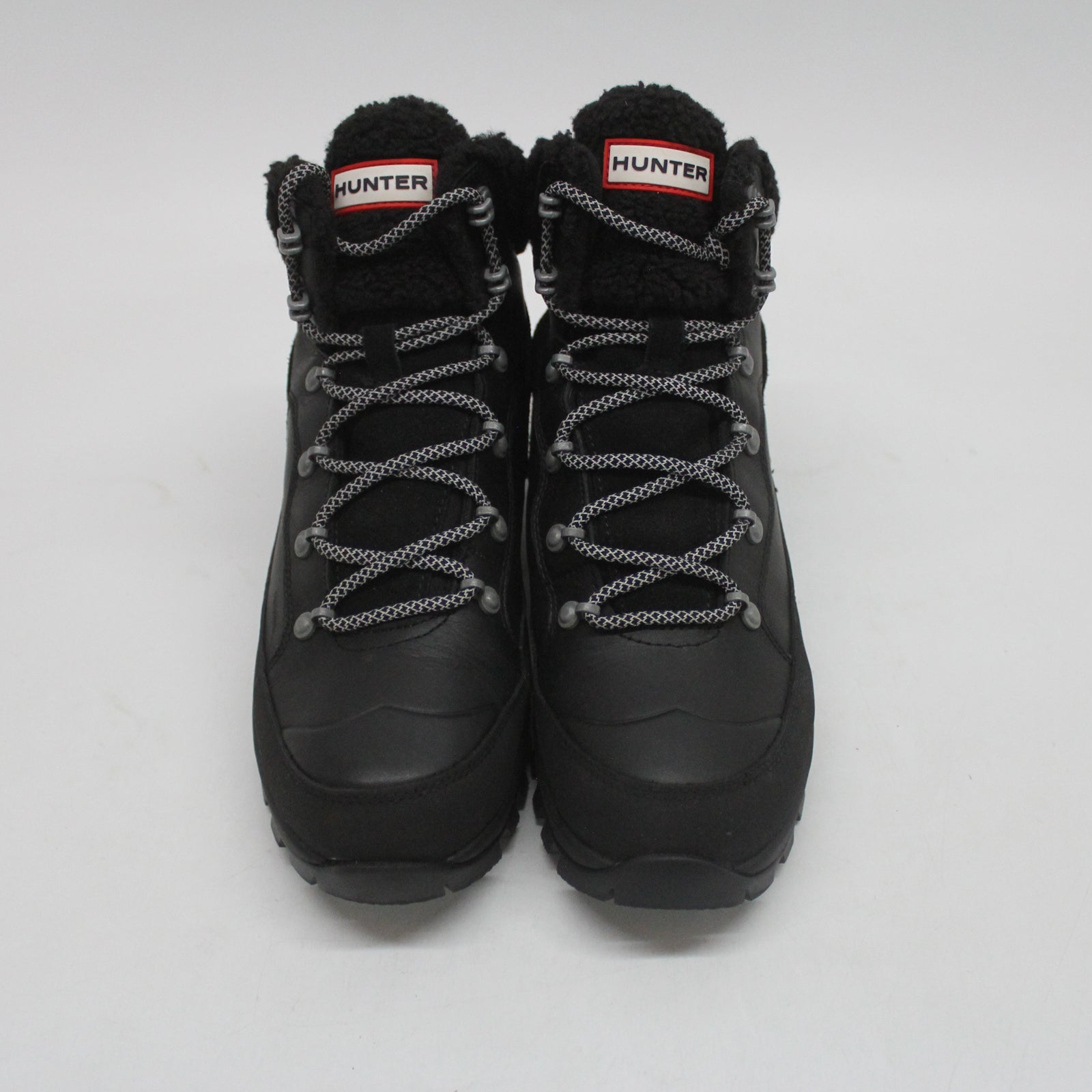 Hunter Explorer Mid Lace WFS2235LSG-BLK Leather Synthetic Womens Boots - Black - 39#color_black